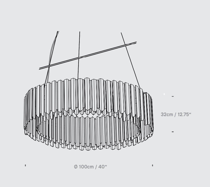 Architectural lighting: Facet 100 large stainless steel ceiling fixture