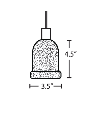 Kiba 12V Bubble Glass Mini Pendant by Besa