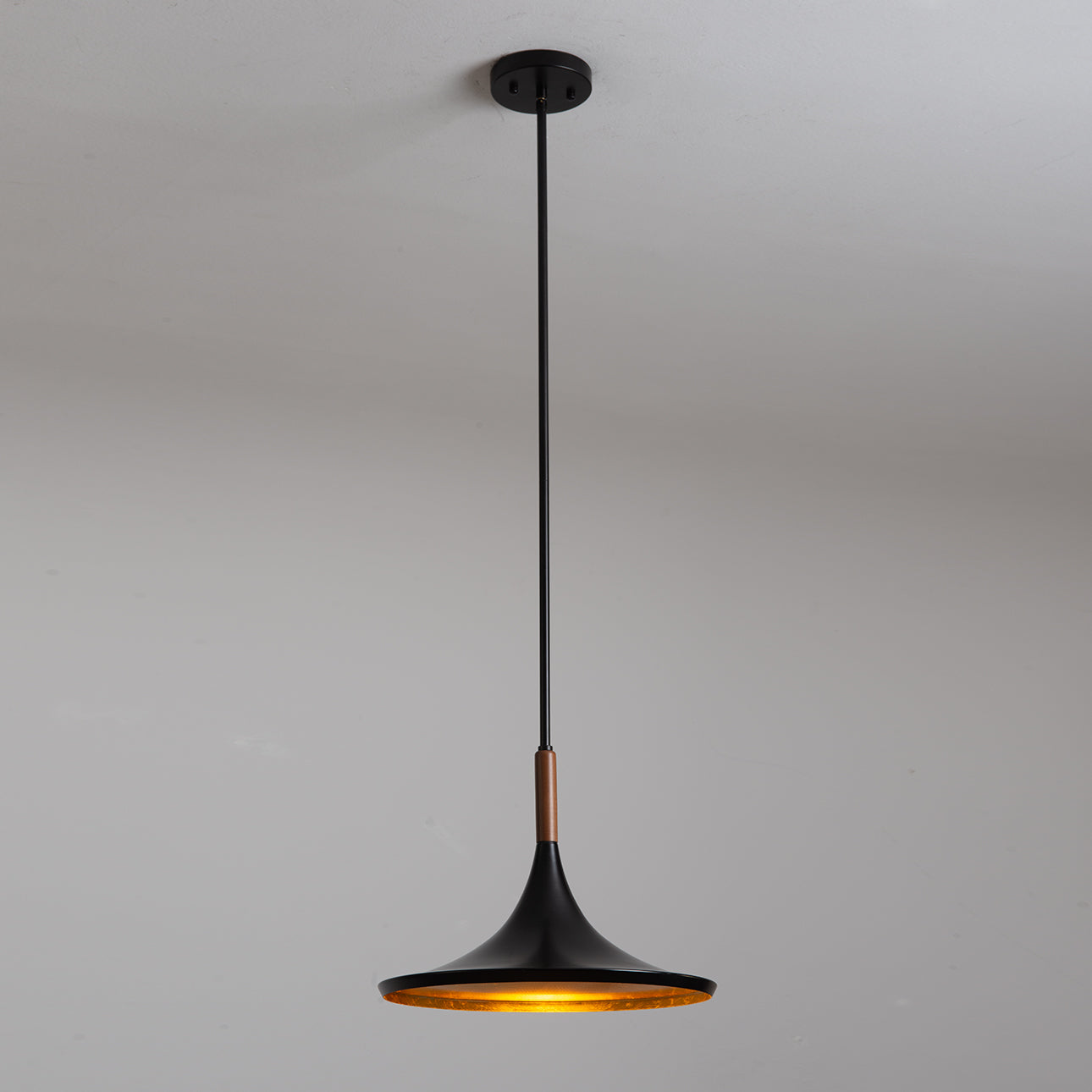 Lodi Pendant Light Large Matte Black Walnut 3110500Mb by Nova California