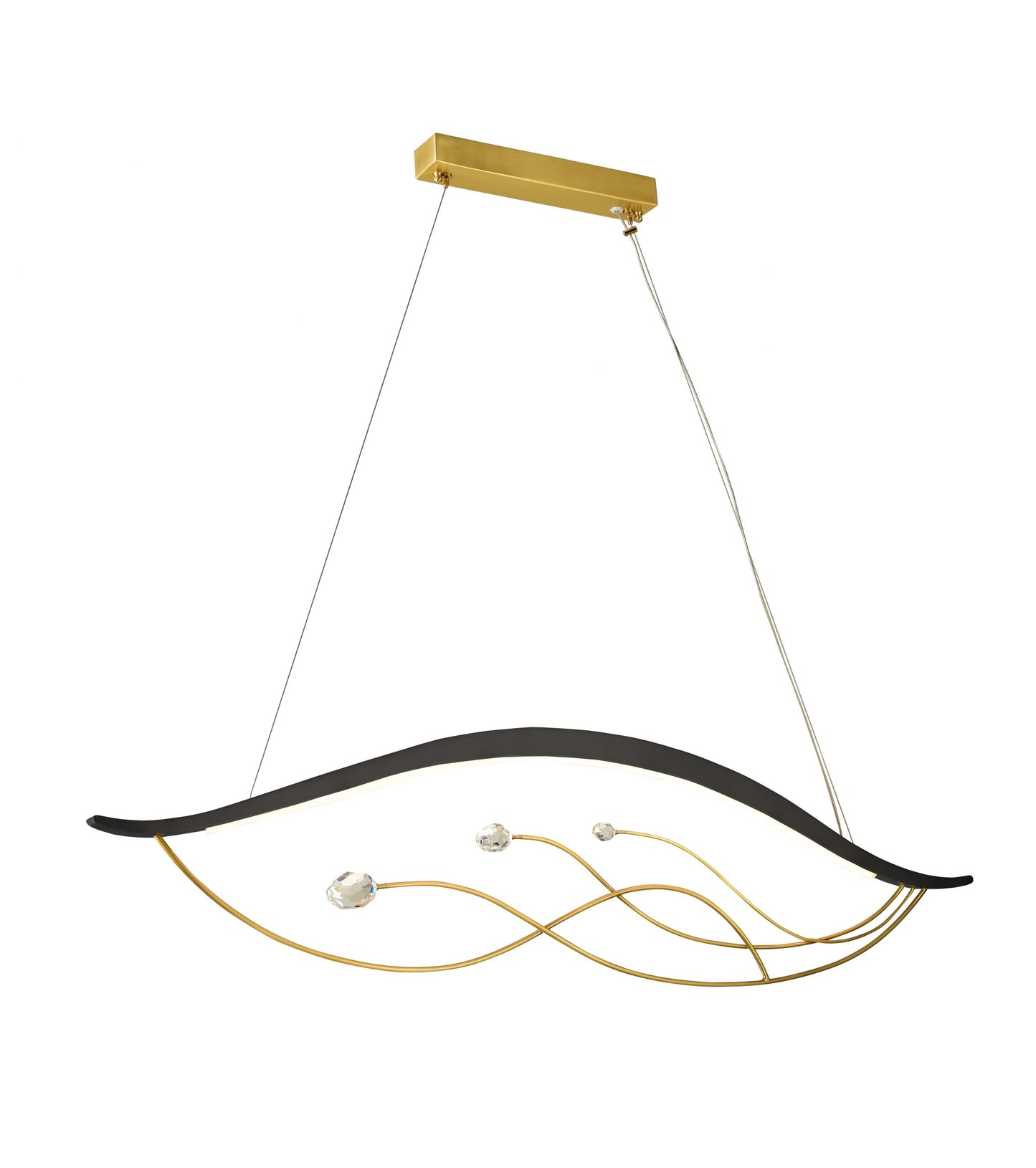 LED Pendant in Black and Gold LD0145BG by StarFire Crystal