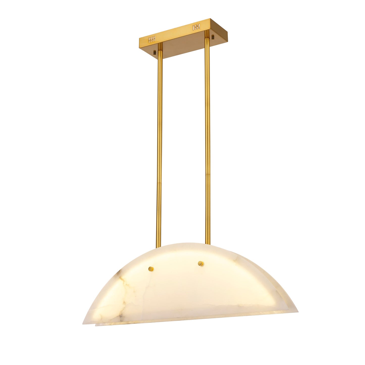 LED Pendant in Antique Brass and Alabaster LD0332AB by StarFire Crystal