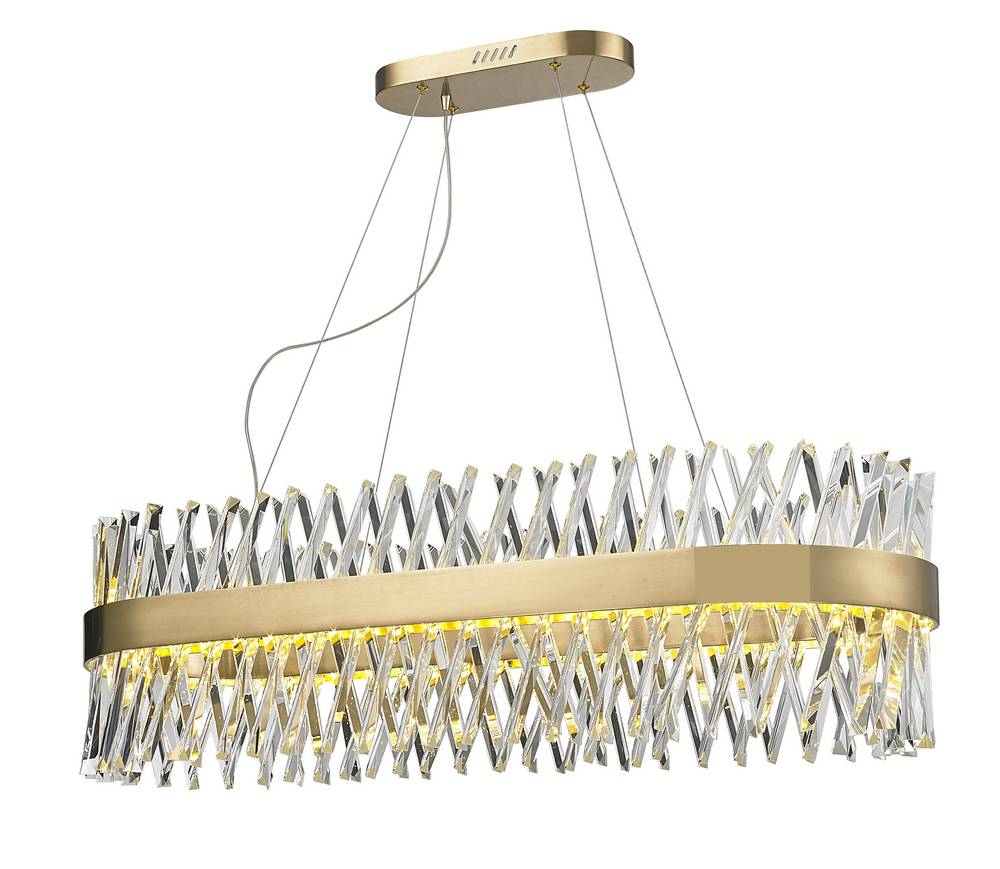 LED Chandelier in Gold LD0540GD by StarFire Crystal