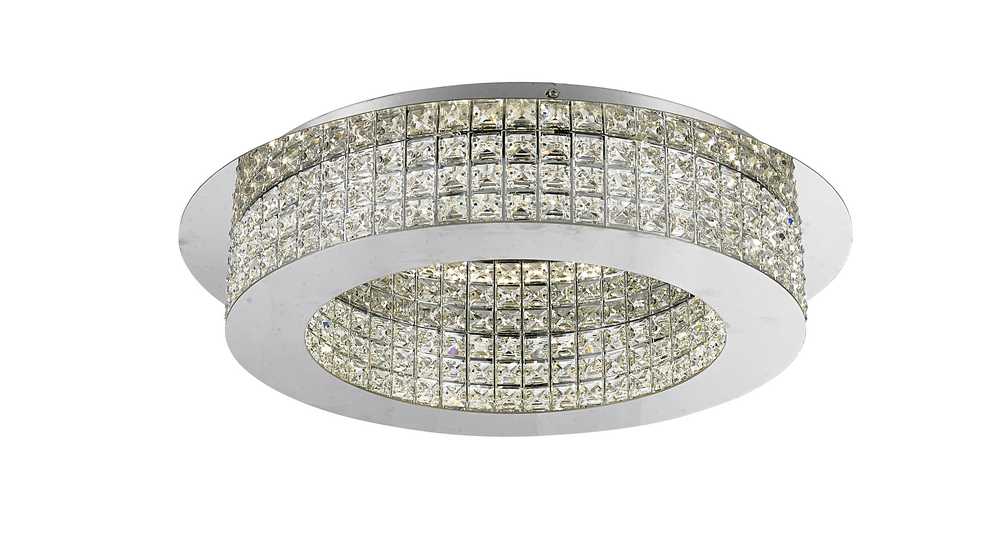 LED Flushmount in Chrome LD0924CH by StarFire Crystal