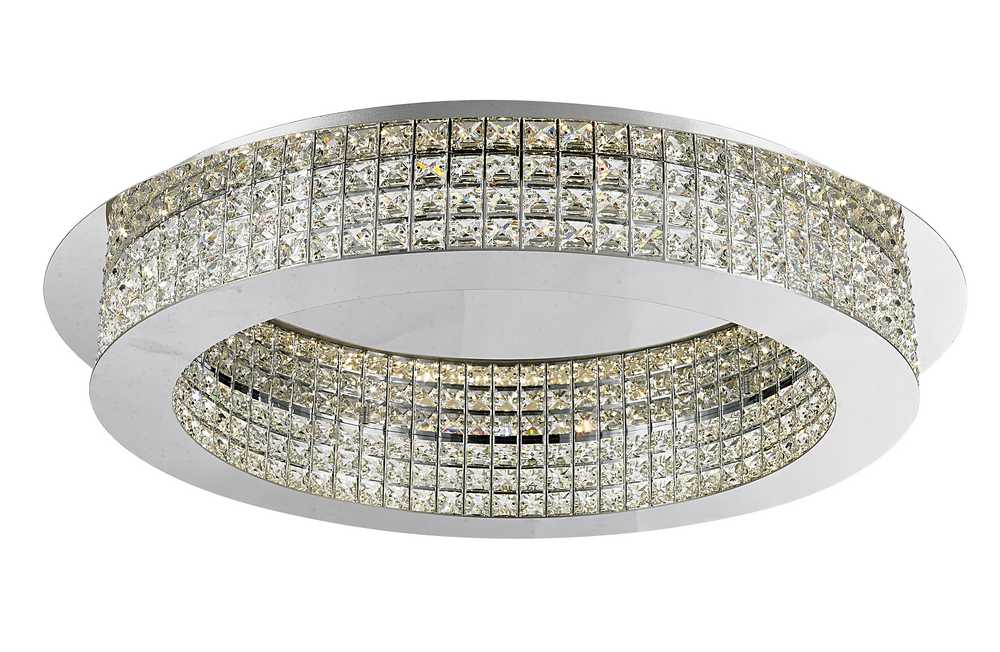 LED Flushmount in Chrome LD0928CH by StarFire Crystal