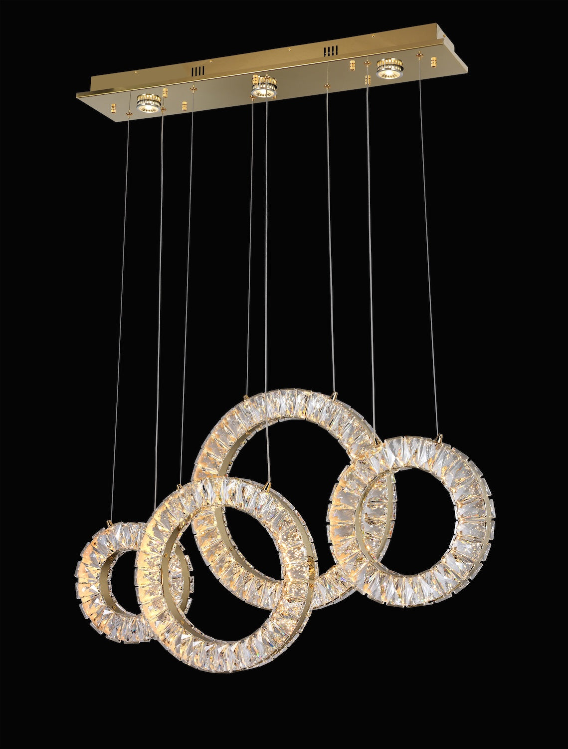 LED Pendant in Gold LD1508GD by StarFire Crystal