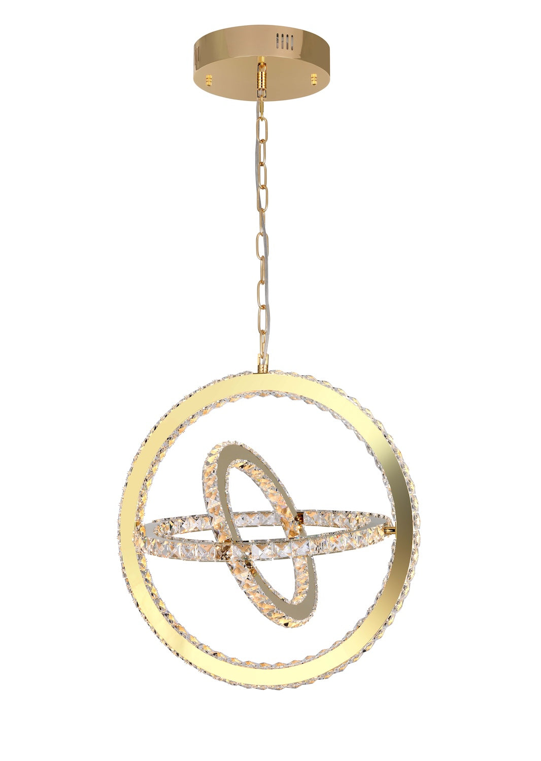 LED Pendant in Gold LD1537GD by StarFire Crystal
