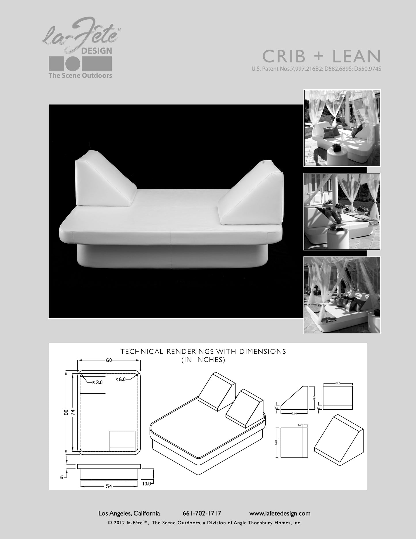 La-Fete Design Modular Lean Wedge