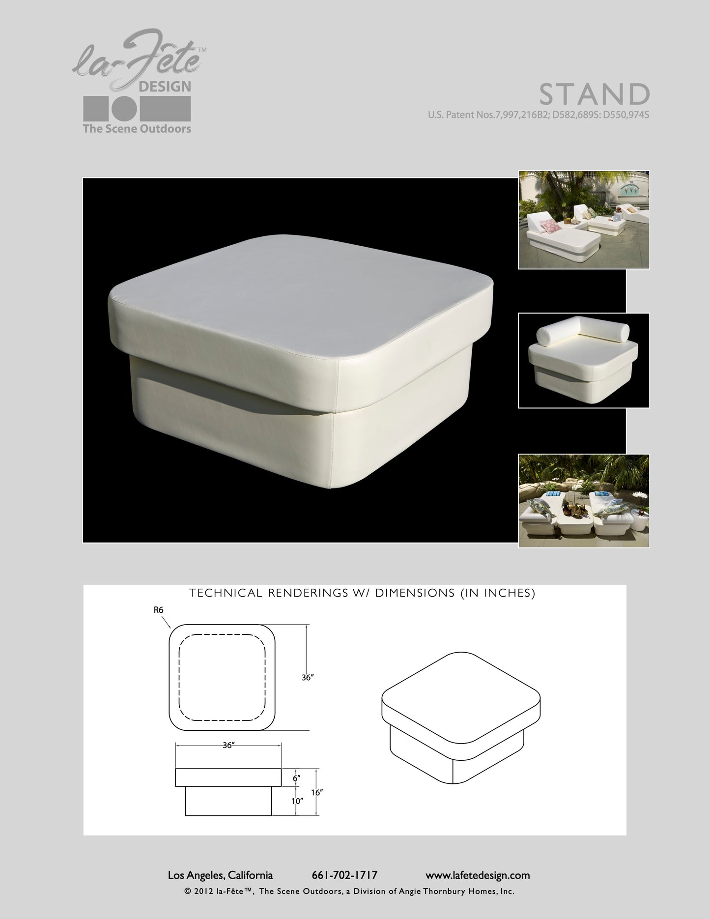 La-Fete Design Stand Daybed / Corner Ottoman