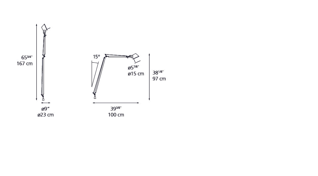 Artemide Tolomeo Reading Body Aluminum A013908