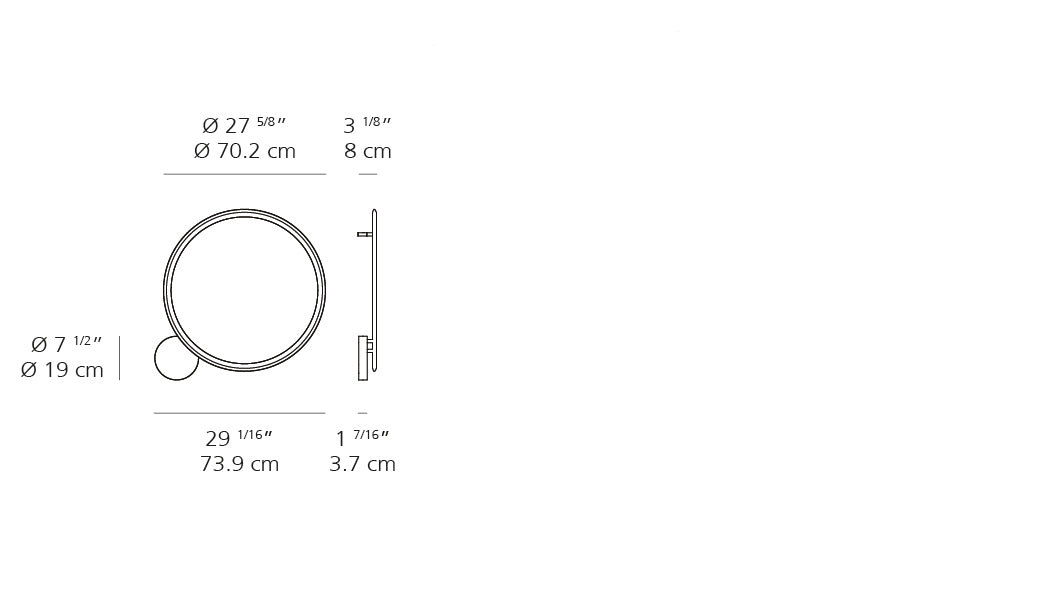 Artemide Discovery Wall/Ceiling LED Aluminum 1998018A