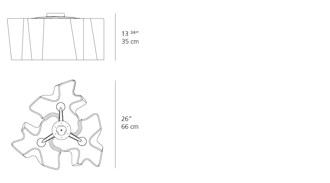 Artemide Logico Ceiling Triple Nested Grey/White 0458028A