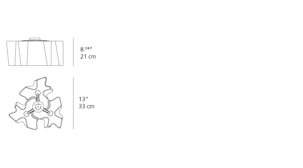 Artemide Logico Micro Ceiling Triple Nested Grey/White 0645028A