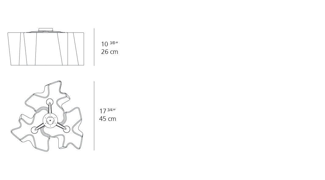 Artemide Logico Mini Ceiling Triple Nested Grey/Smoke 0693018A