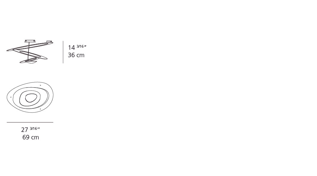 Artemide Pirce Mini Ceiling LED 3000K 1255118A