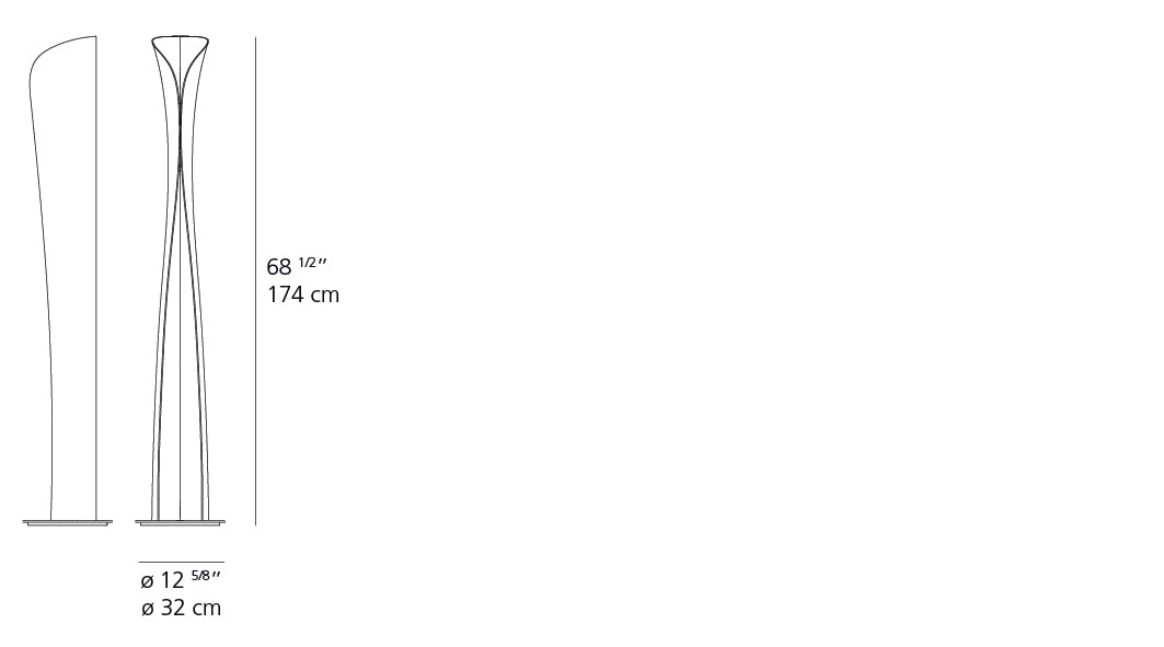 Artemide Cadmo Floor LED 2700K Black/White 1361W15A