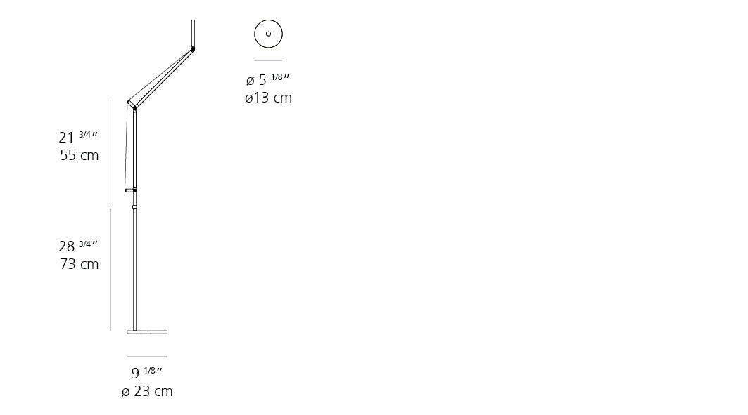 Artemide Demetra LED 2700K White with Floor Support DEM1206