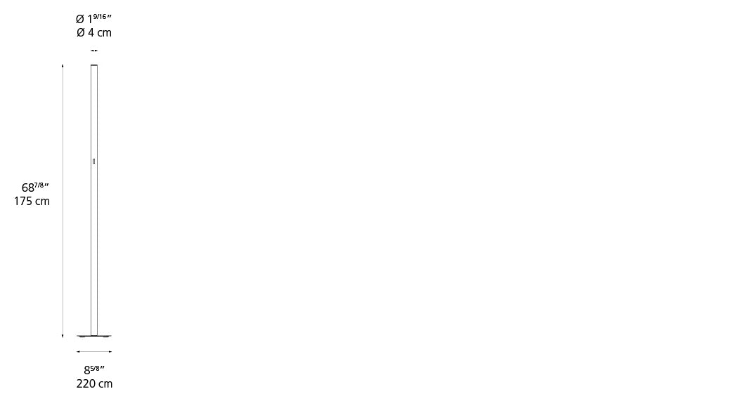 Artemide Ilio Mini LED Floor Matte Black 1645088APP