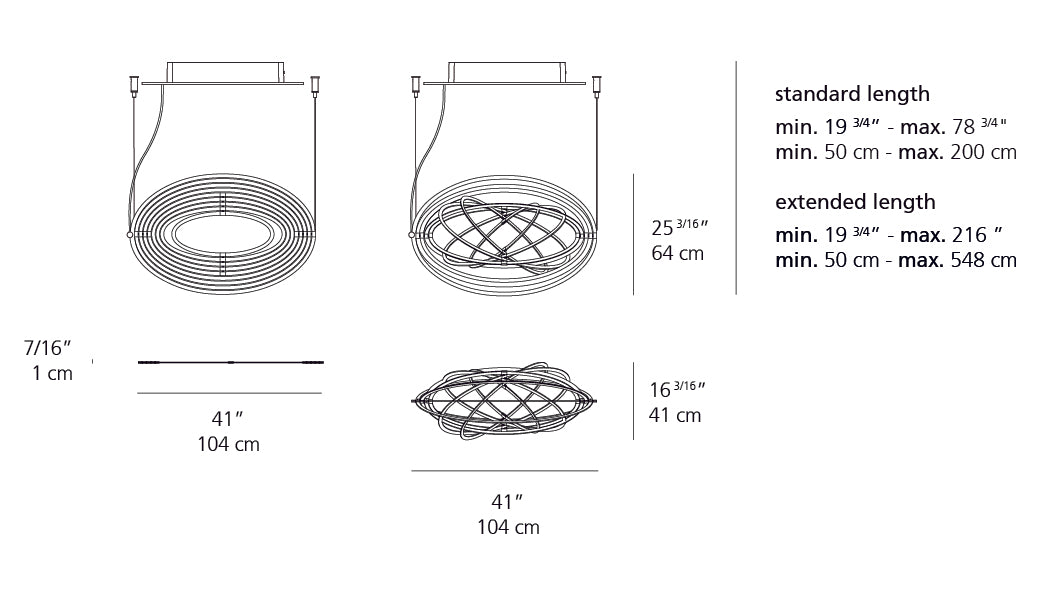 Artemide Copernico Suspension LED Silver Grey 1623018A