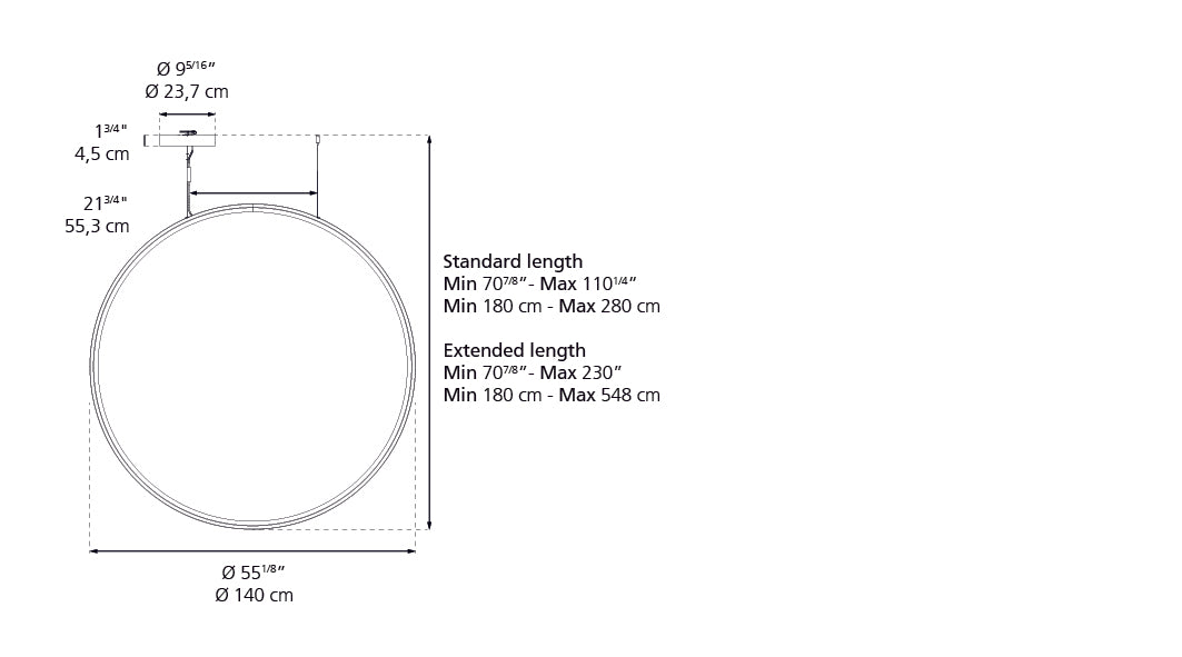 Artemide Discovery Vertical 140 Suspension LED Bronze 1994068A