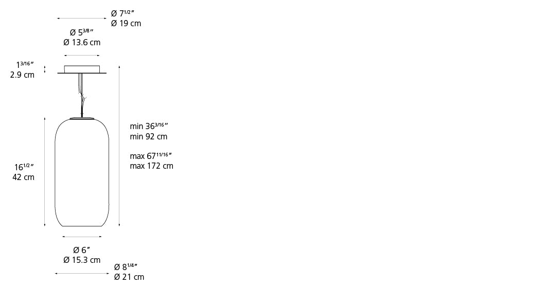 Artemide Gople Suspension Black/Copper 1405348A