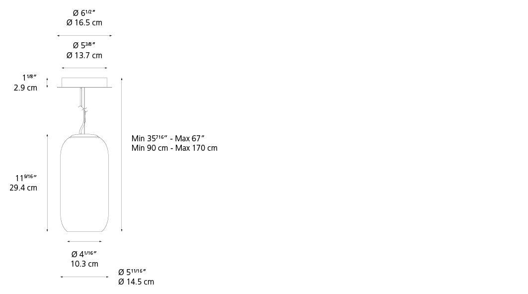 Artemide Gople Mini Suspension Black/Copper 1406348A
