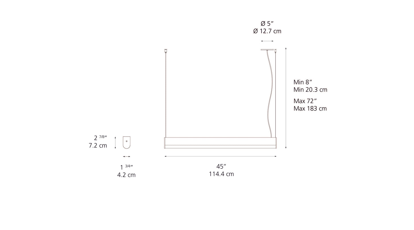 Artemide Ledbar Suspension 4Ft Round Direct/Indirect 3500K RD2LBC4RB93520A