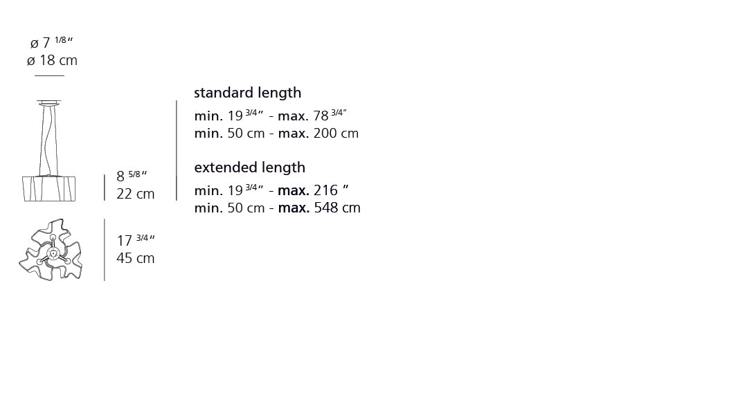 Artemide Logico Mini Suspension Triple Nested Grey/White 0698028A