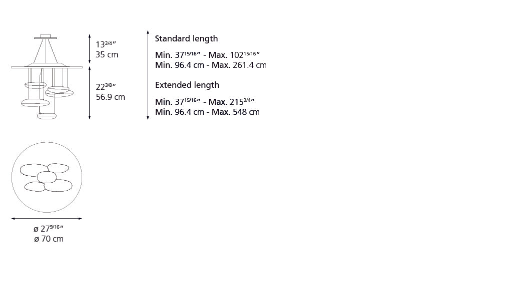 Artemide Mercury Mini Suspension LED 3000K Inox 1477118A