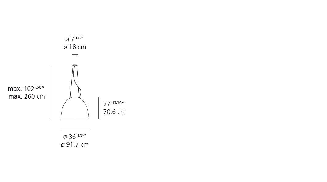 Artemide Nur 1618 Suspension LED Aluminum A243218