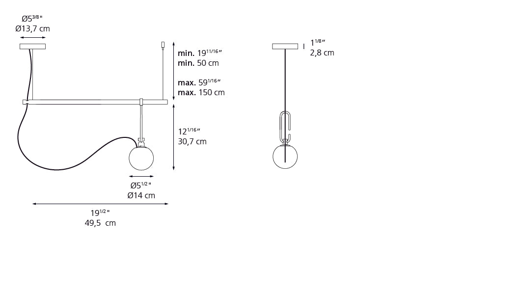 Artemide NH S1 14 Suspension LED 1272018A