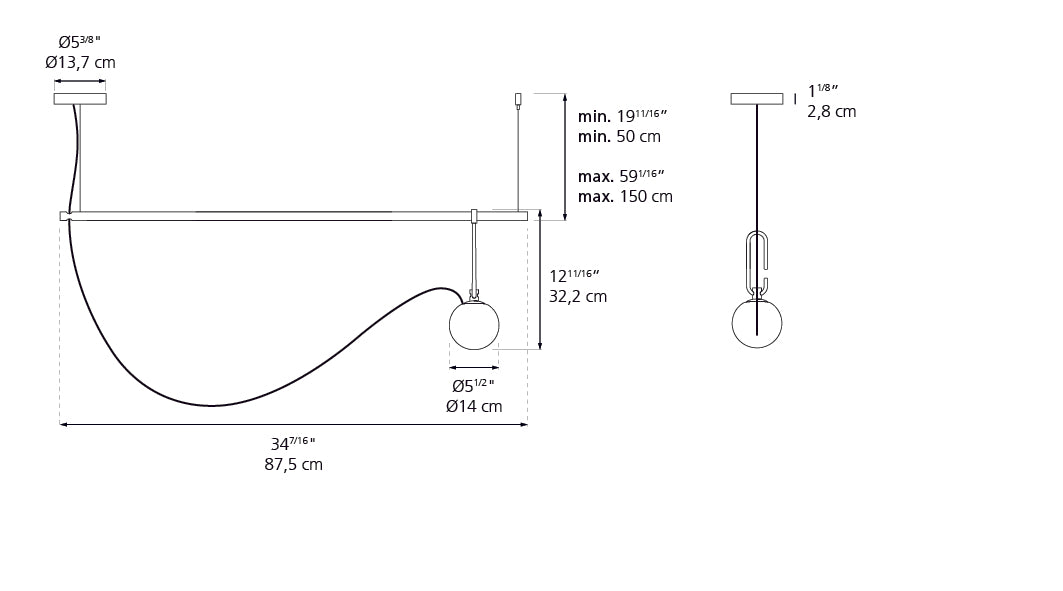 Artemide NH S2 14 Suspension LED 1274018A