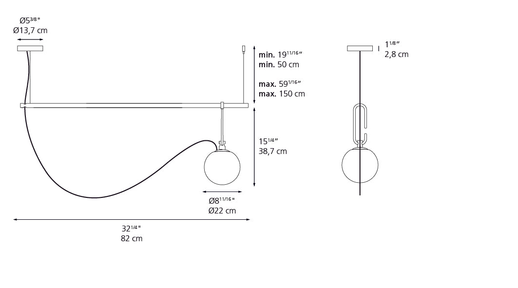 Artemide NH S2 22 Suspension LED 1275018A