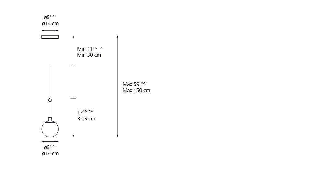 Artemide NH 14 Suspension LED 1280018A
