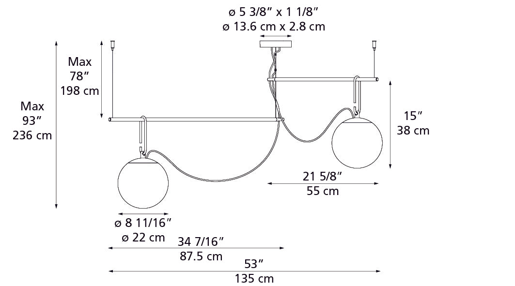 Artemide NH S3 2 Arms LED 1282018A