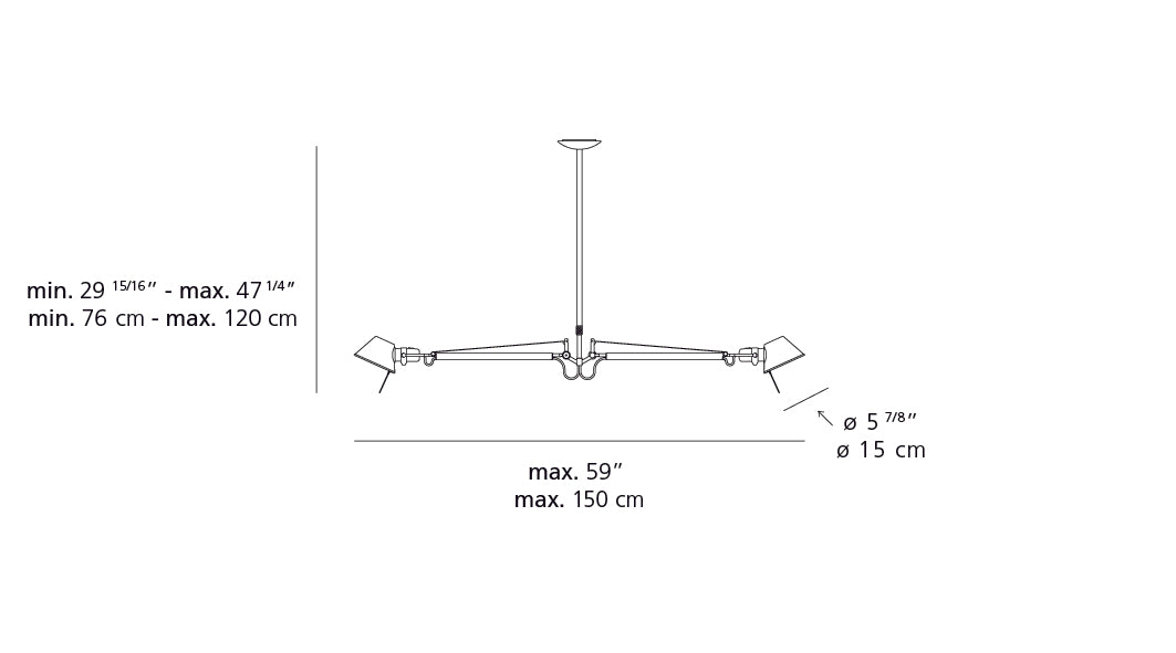 Artemide Tolomeo Double Suspension Aluminum A036408