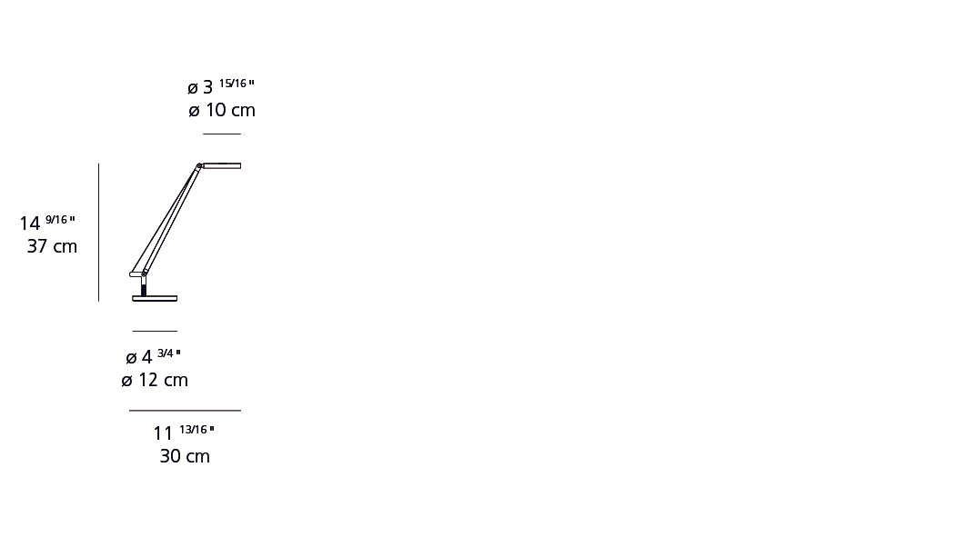 Artemide Demetra Micro Table LED 3000K Matte Black 1747058A