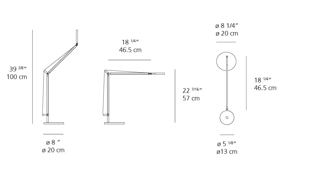 Artemide Demetra LED 2700K Grey with Base DEM1005