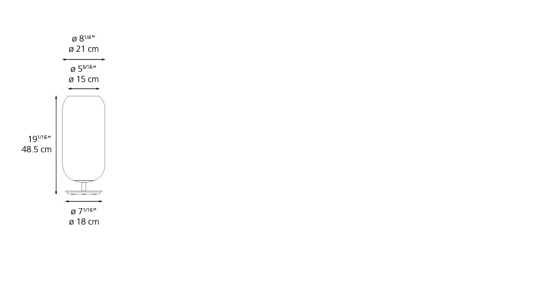 Artemide Gople Table Smoked White 1408028A