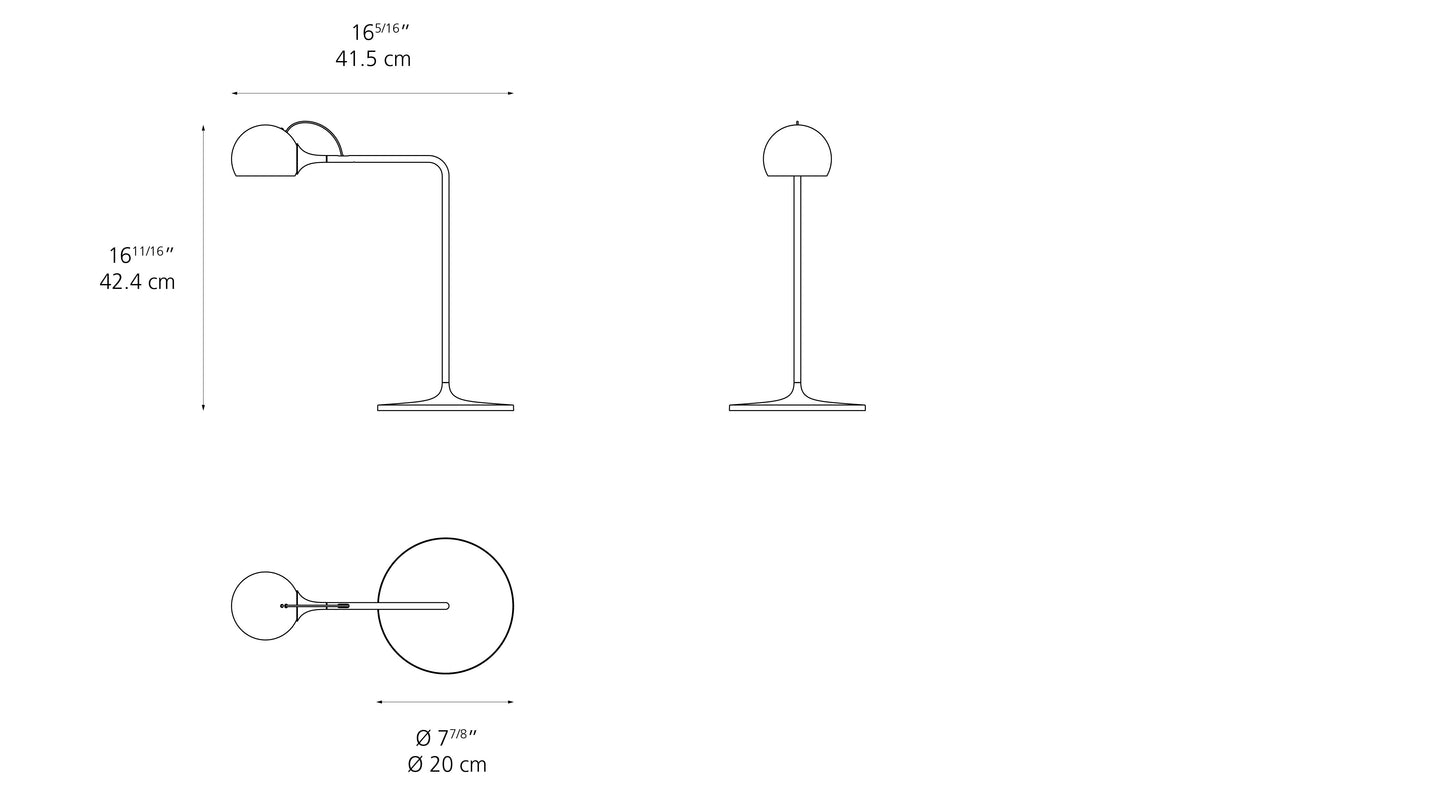 Artemide Ixa Table LED Anthracite 1110010A