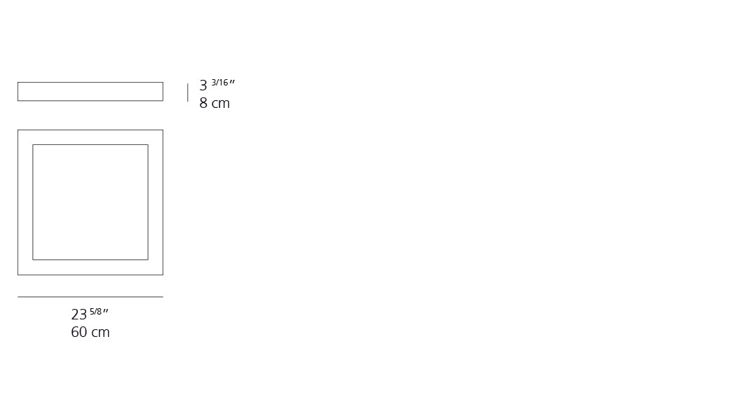 Artemide Altrove 600 Wall/Ceiling LED 1538118A