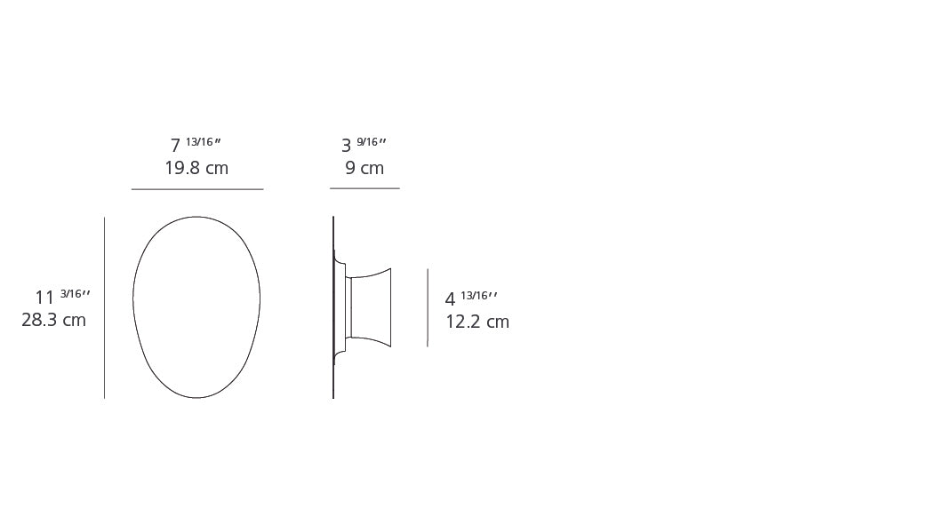 Artemide Facce Wall/Ceiling Alpha Raised LED 3500K White RDFAK01L83506W