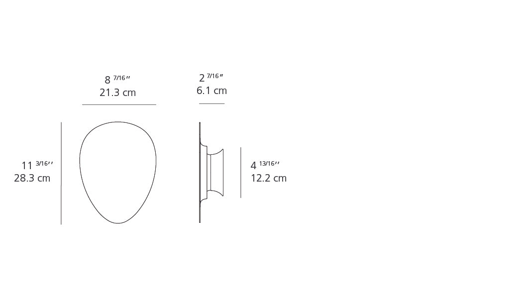 Artemide Facce Wall/Ceiling Tetro Shallow LED 3000K Anthracite RDFAK03S83006AN