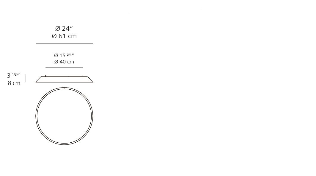 Artemide Febe Wall/Ceiling LED 2700K Dove Grey 0241W28A