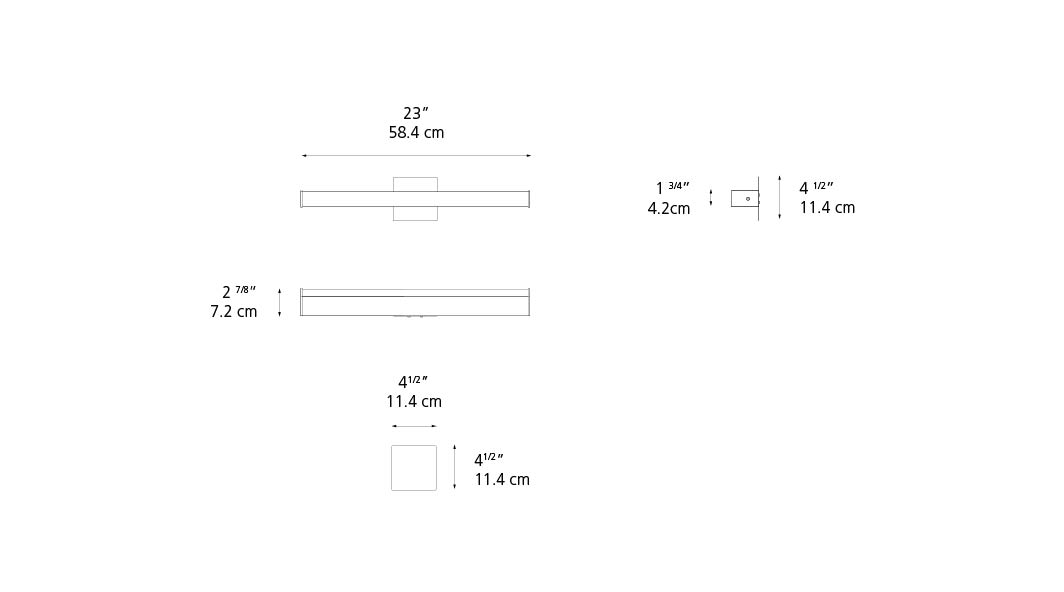 Artemide Ledbar Wall/Ceiling 2Ft Square 3500K RD2LB2S93506A