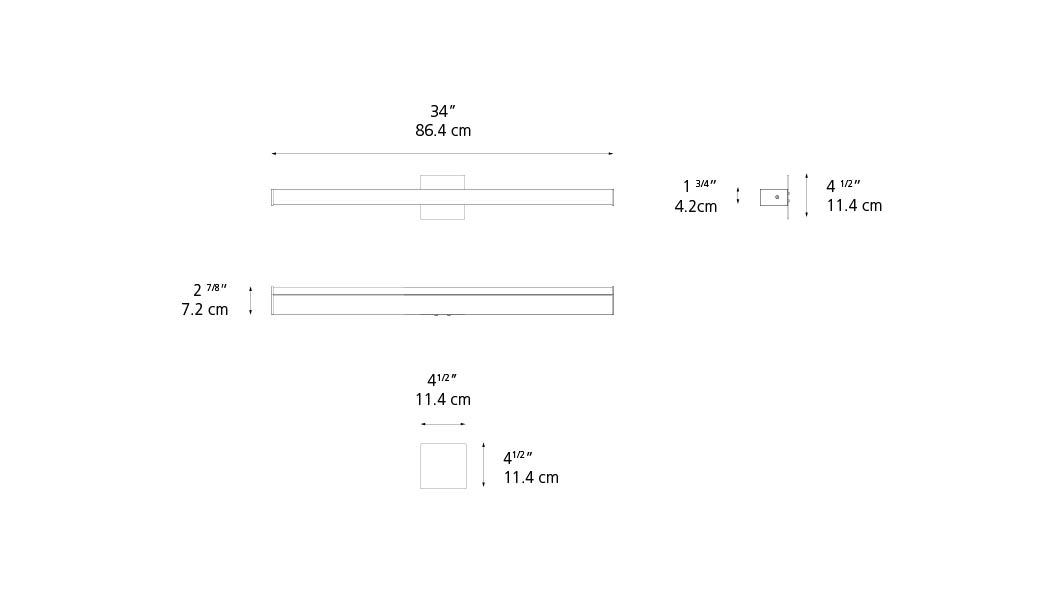 Artemide Ledbar Wall/Ceiling 3Ft Square 3500K RD2LB3S93506A