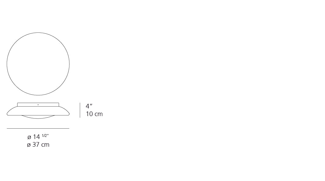 Artemide Lunex 15 Wall/Ceiling LED White Dimmable RD502410