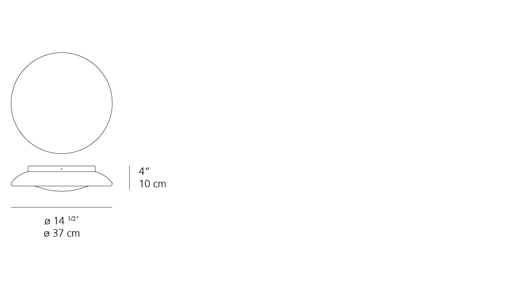 Artemide Lunex 15 Wall/Ceiling LED White RD502400