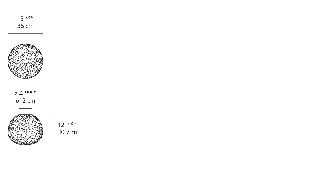 Artemide Meteorite 35 Wall/Ceiling White 1701018A