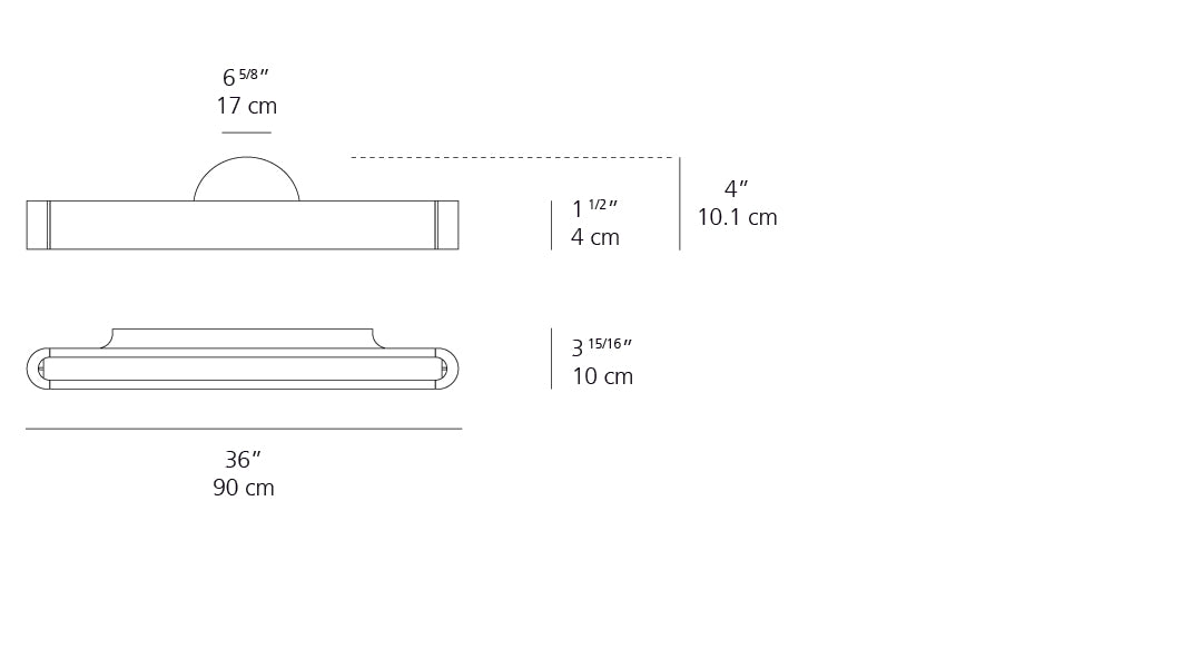 Artemide Talo 90 36" Wall LED Silver 1916128A