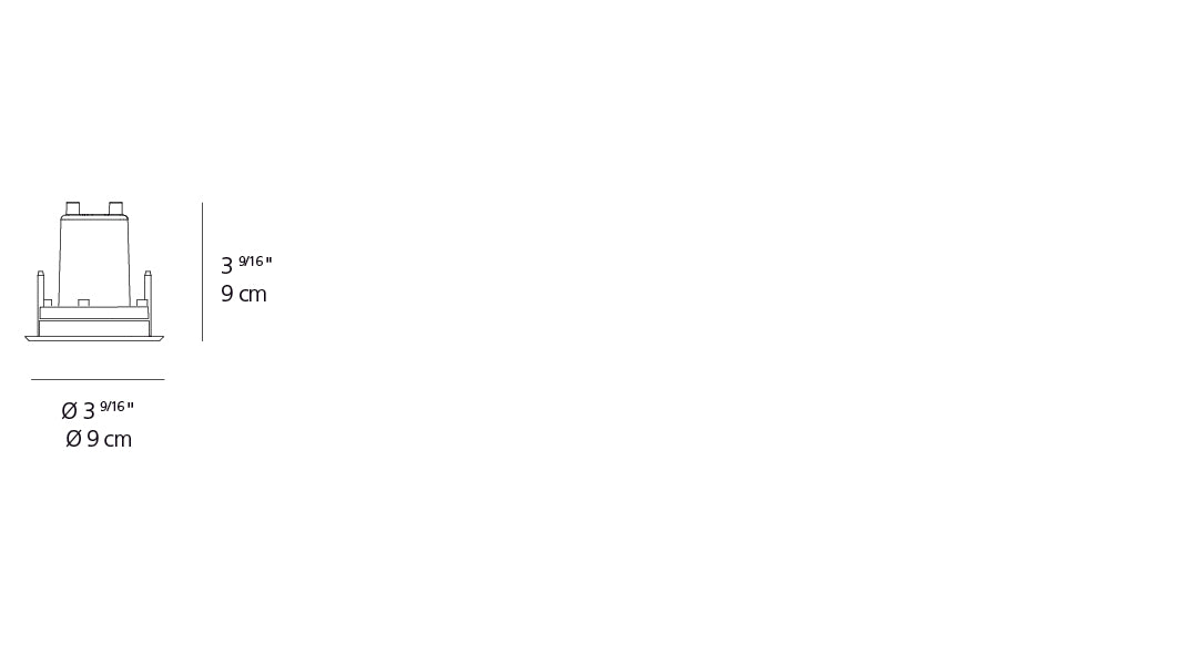 Artemide Ego 90 Downlight Round LED 4000K 24 Degree Aluminum T4083FLN08